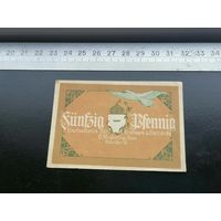 Германия-нотгельд  50 пфеннингов Hotel und Kaffee Kaiserhof