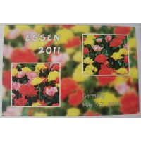 Открытка Эссен 2011 с маркой и специальным штемпелем гашения Латвии