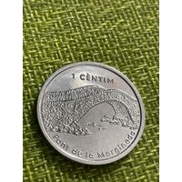 Андорра 1 сантим 2003 г ( Мост Маргинеда Жоан Энрик Вивес Сицилия )