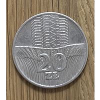Монета Польши 20 Злотых 1976 г.