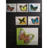 Лаос 1993 г. Бабочки.