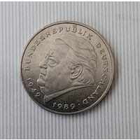 2 марки 1990 года (G) Германия. Федеративная республика (ФРГ). 40 лет ФРГ. Франц  Штраус.