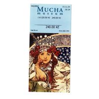 Чехия. Прага. Входной билет в Музей Мухи. 2004 г.