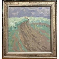 Кубарев В.Г. "Перед дождём", 1978г. Картон, масло. Размер 40х38 см.
