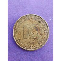 Германия ФРГ 10 пфеннигов 1989 J