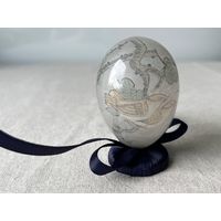 Декоративное яйцо роспись стекло шинуазри старый Китай