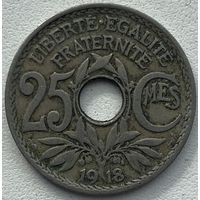 Франция 25 сантимов 1918 г.