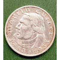 Германия 2 марки 1933F. Мартин Лютер.