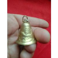 Колокольчик латунный старый сюжетный