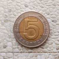 5 злотых 1994 года Польша. Третья Республика. Красивая монета!