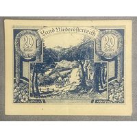 Нотгельды Австрия Нидеростерейх, 20 геллеров 1920 год