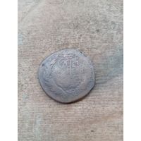 2 копейки 1763г. Перечекан с 4 копеек. Гурт сетка.