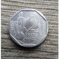 Werty71 Франция 2 франка 1995 Луи Пастер 100 лет