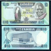 Замбия 10 Квача 1980-1988 год. UNC