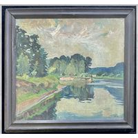 Крохалев П.С (Крохолев) "Родная Беларусь", Холст, масло. Размер 51х55 см.