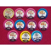 Фишки кепсы caps Street Fighter 2 Уличный боец 2. Цена за все фишки.