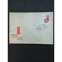 Польша 1964 КПД с маркой "100 лет со дня основания Первого Интернационала" (спецгашение) Mi.1529 каталог 0.70 евро