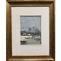 Хмелевский В.В. Этюд. Картон, масло. Размер с родным паспарту 37х29 см.