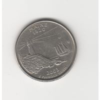 Квотер (25 центов) США "Штат Мэн" 2003 Р Лот 0586