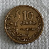 Франция 10 франков,  "B" - Бомон-ле-Роже 1953 (14-4-4)