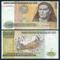 Перу 500 инти 1987 год, UNC