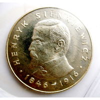 Польша. 100 зл. 1977г. Генрих Синкевич. PROOF. Патина. тираж -20000шт