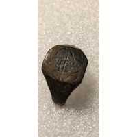 Кольцо старинное с росписью.