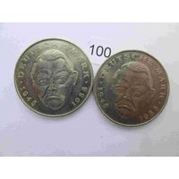 2 монет по 2 марки   лот 100
