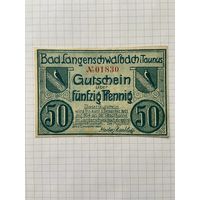 50 пфенигов (нотгельды) г. Германия.-2912