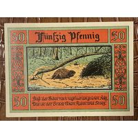 Нодгельд 50 пфеннигов 1921 год. Акен. Веймарская республика