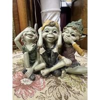 Очень интересная статуэтка Ничего не скажу, ничего не слышу, Европа, много лотов с рубля