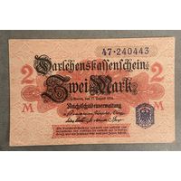 Банкнота 2 марки 1914 год. Германская империя