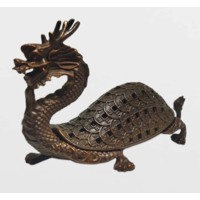 Шикарная Статуэтка Шкатулочка Конфетница Драконочерепаха Бронза