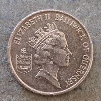 Гернси 1 пенни 1988 г., KM# 40