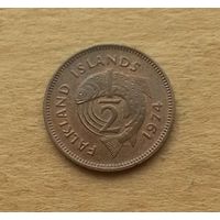 Фолклендские острова, 1/2 пенни 1974 г., Елизавета II (1952-2022)