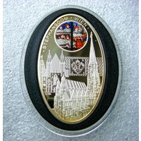 1 новозеландский доллар 2010. Ниуэ. Готический собор. Вена. "Штефансдом". Серебро 925