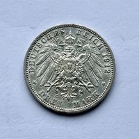 Монета СЕРЕБРО ПРУССИЯ 3 марки 1912 год ОТЛИЧНЫЕ