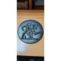 Панно настенное Барельеф "Олимпиада 80 Футбол". Силумин.