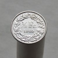 Швейцария 1/2 франка 1960
