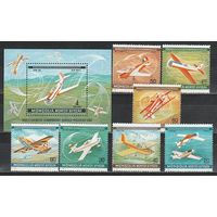 Монголия. 1980. Транспорт. Авиация. Самолёты