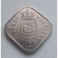 Антильские острова 5 центов 1974  3-15-2