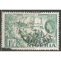 Нигерия. Королева Елизавета II. Сбор урожая. 1953г. Mi#73.