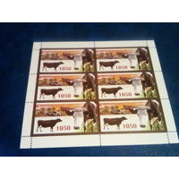 Беларусь 2007 лист корова