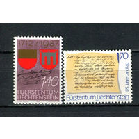Лихтенштейн - 1987 - 275 лет приобретения графства Вадуц князьями Лихтенштейна - [Mi. 928-929] - полная серия - 2 марки. MNH.  (Лот 151BS)