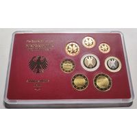 Германия, официальный годовой набор 1, 2 евро и 1 2 5 10 20 50 евроцентов 2004 г, A (Берлин), в кейсе, коробка