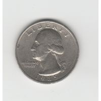 Квотер (25 центов) США 1985 Р Лот 8257