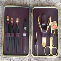 МАНИКЮРНЫЙ НАБОР (футляр - натуральная кожа) ECHTES LEDER