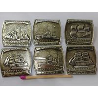 Комплект значков. Корабли (6 шт.)