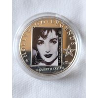 Памятная монета из серии "Легенды Голливуда" - Элизабет Тейлор