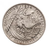 Германия 5 марок, 1984 150 лет образования немецкого таможенного союза UNC